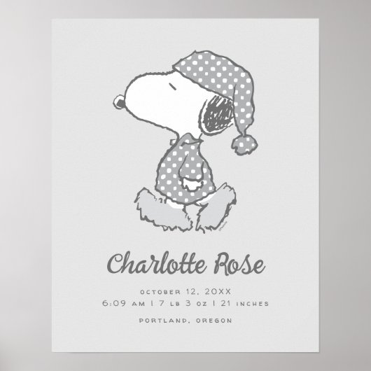 Poster cacahuètes | Snoopy Nap (Devant)