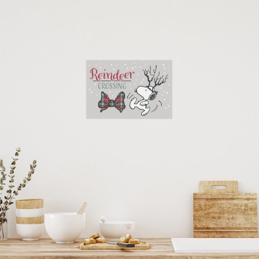 Poster cacahuètes | Snoopy Reindeer (Cuisine)