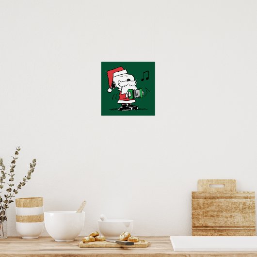 Poster cacahuètes | Snoopy Santa Claus Accordian (Cuisine)
