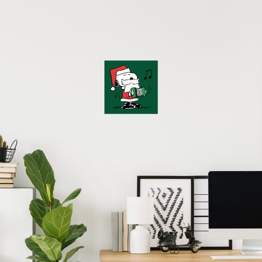 Poster cacahuètes | Snoopy Santa Claus Accordian (Bureau à domicile)
