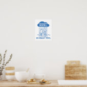 Poster cacahuètes | Snoopy Sentiment Bleu Est OK Aussi (Cuisine)