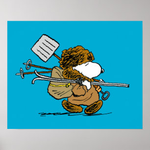 Poster cacahuètes Snoopy Snow Warrior