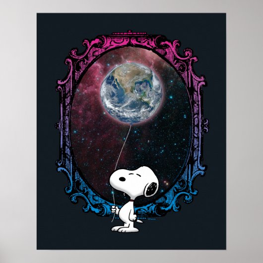 Poster cacahuètes | Snoopy Spacé Out Balloon (Devant)