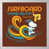 Poster cacahuètes | Snoopy Surboard Longboard Competition (Devant)