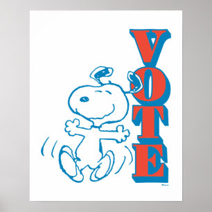 Poster cacahuètes   Snoopy - Vote