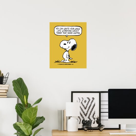 Poster cacahuètes | Snoopy Vous ne pouvez pas regarder to (Bureau à domicile)
