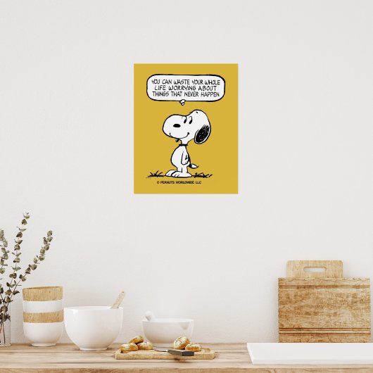 Poster cacahuètes | Snoopy Vous ne pouvez pas regarder to (Cuisine)