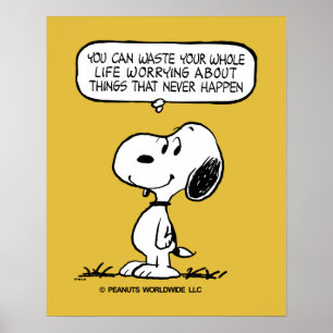 Poster cacahuètes Snoopy Vous ne pouvez pas regarder to