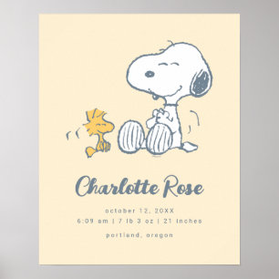Poster cacahuètes Snoopy & Woodstock