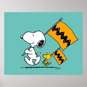 Poster cacahuètes   Snoopy & Woodstock