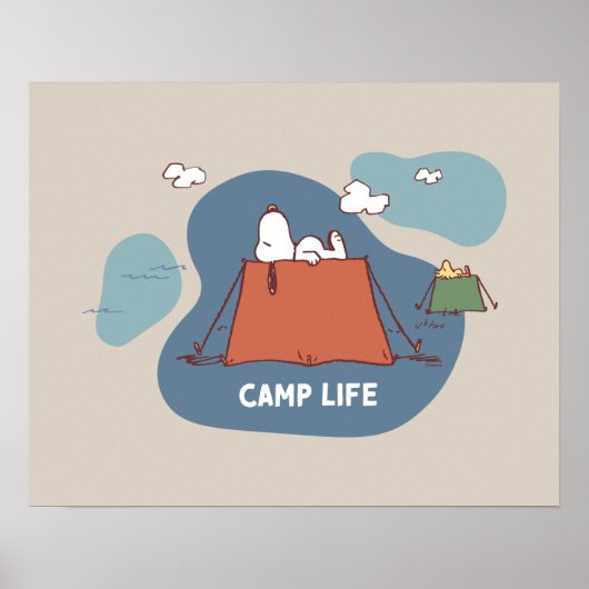Poster cacahuètes | Snoopy & Woodstock Camp Life (Devant)