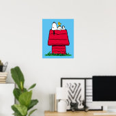 Poster cacahuètes | Snoopy & Woodstock Doghouse (Bureau à domicile)