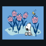 Poster cacahuètes | Snoopy & Woodstock Flower Garden<br><div class="desc">Découvrez ce design amusant de cacahuètes avec Snoopy et Woodstock.</div>