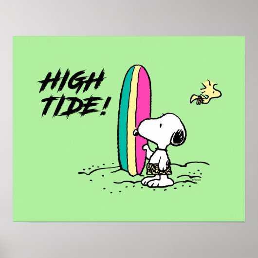 Poster cacahuètes | Snoopy & Woodstock High Tide (Devant)