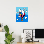 Poster cacahuètes | Snoopy & Woodstock Hot Air Balloon (Bureau à domicile)