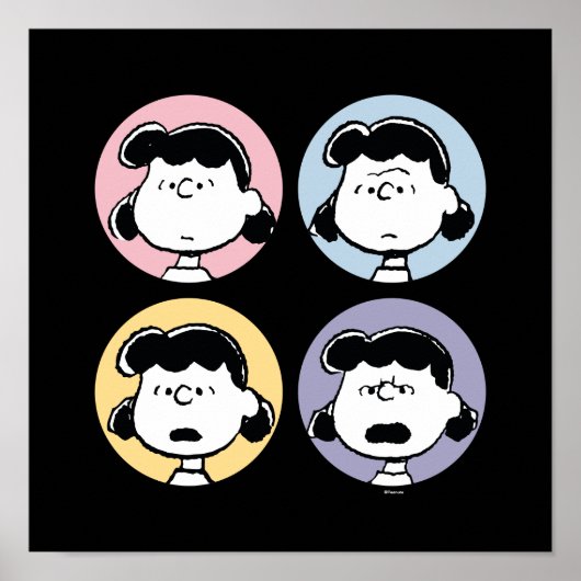 Poster cacahuètes | Visages de Lucy (Devant)