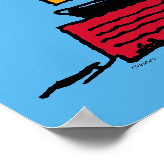 Poster cacahuètes | Woodstock Snoopy Plat Bateau à voile (Coin)