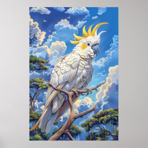Poster Cacatoès blanc