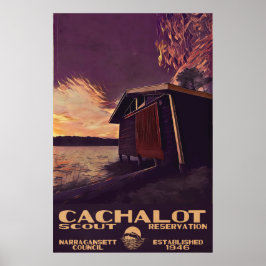 Poster Cachalot Grote WPA-Stijl