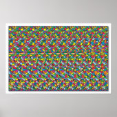 Poster caché 3D Stéréogramme - En cours d'exécutio (Devant)