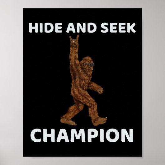 Poster Cacher Et Chercher Champion Bigfoot Fun Dit Big Fo (Devant)