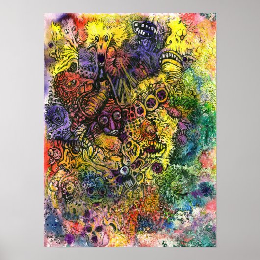 Poster Cacophonie de couleur (Devant)