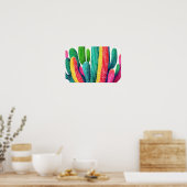 Poster Cactus aux couleurs vives (Cuisine)