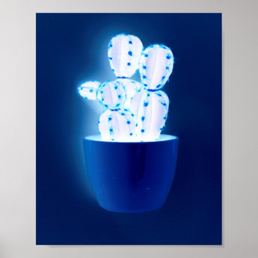 Poster Cactus bleu (Devant)