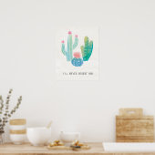 Poster Cactus bohémien | Je ne vous déserterai jamais (Cuisine)