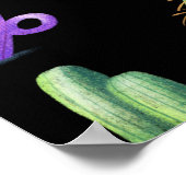 Poster Cactus Colorés : Whimsical Seamless Design. (Coin)