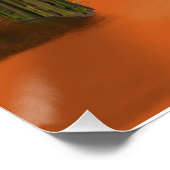 Poster Cactus dans le desert, couleurs automne chaudes. (Coin)