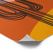 Poster Cactus Dans Le Paysage Du Désert Illustration (Coin)