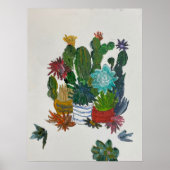 Poster Cactus dans les pots (Devant)