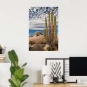 Poster Cactus dans un paysage désertique (Bureau à domicile)