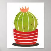 Poster Cactus dans un pot art minimal (Devant)