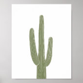 Poster Cactus de saguaro vert décor de pépinière sud-oues (Devant)