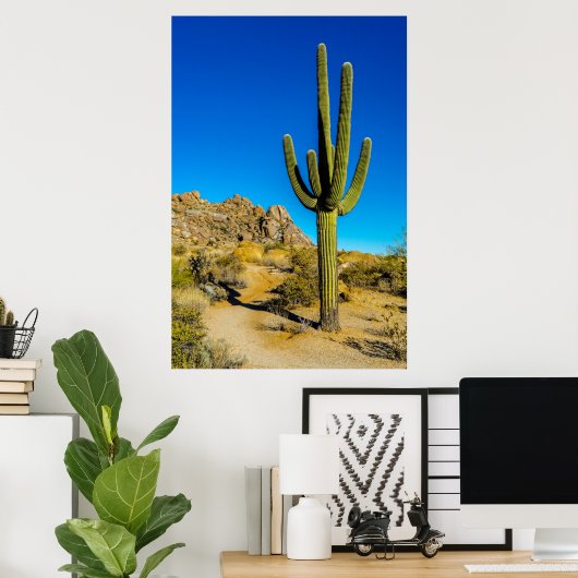 Poster Cactus debout (Bureau à domicile)