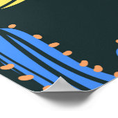 Poster Cactus dessiné à la main : sans couture scandinave (Coin)