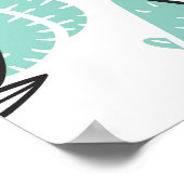 Poster Cactus Dessinés À La Main : Doodle sans joint (Coin)