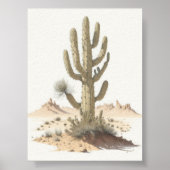 Poster Cactus du désert (Devant)