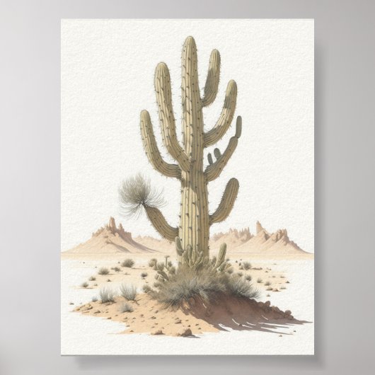 Poster Cactus du désert (Devant)