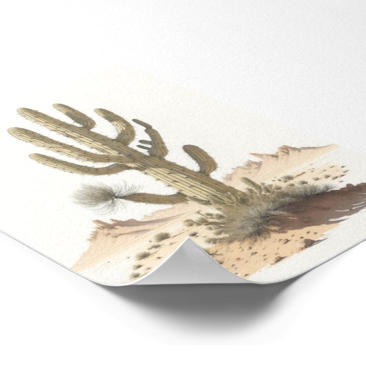 Poster Cactus du désert (Coin)