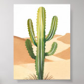 Poster Cactus du désert | Cactus verts à l'aquarelle (Devant)