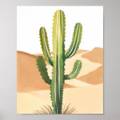 Poster Cactus du désert | Cactus verts à l'aquarelle (Devant)