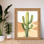 Poster Cactus du désert | Cactus verts à l'aquarelle