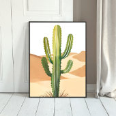 Poster Cactus du désert | Cactus verts à l'aquarelle