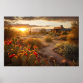 Poster Cactus du désert dans l'art de Bloom AI | Photoréa (Devant)