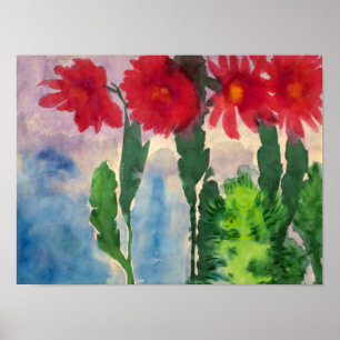 Poster Cactus en fleurs Emil Nolde