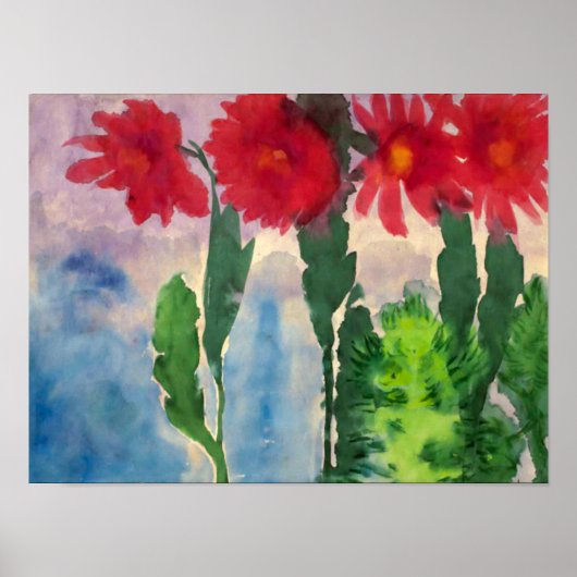 Poster Cactus en fleurs | Emil Nolde | (Devant)