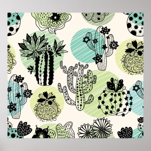 Poster Cactus En Floraison : Charme Sans Mains (Devant)